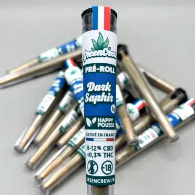 Dark Saphir pré-roll  CBD 1G - Happy Pousse | Greencrew