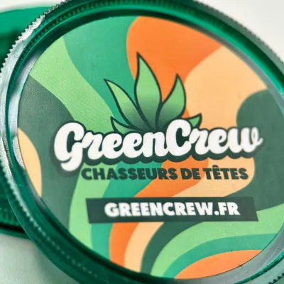 Grinder fleurs CBD 60 mm 3 parties vert | Green Crew